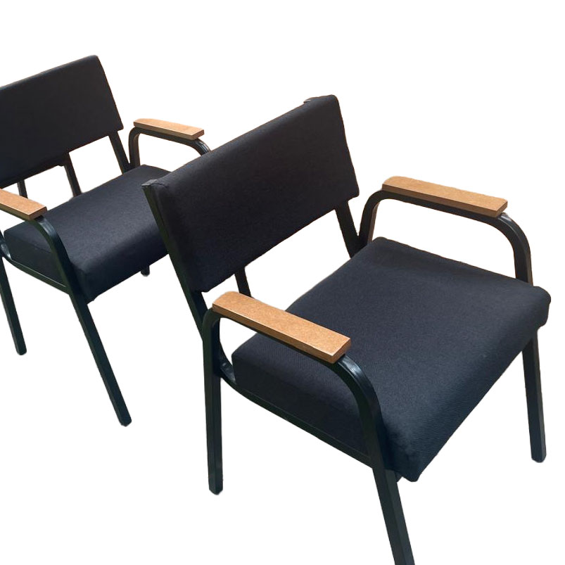 Econo Side Chair with Armrests – Upholstered Office & Classroom Chair (C052) - Image 2