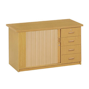 Pedenza – Roll-Up Door Storage Unit with Drawers (S032)