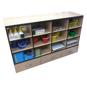 Pigeonhole Storage Unit with Drawers – 12 Compartment Organiser (S043)