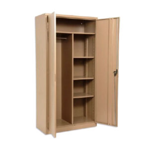 Steel Wardrobe – Lockable Clothes Storage Cabinet (S081)